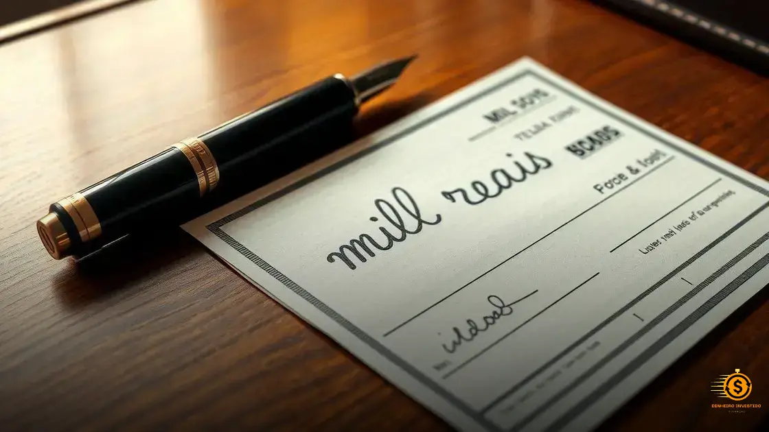 como escreve mil reais no cheque de forma correta e fácil